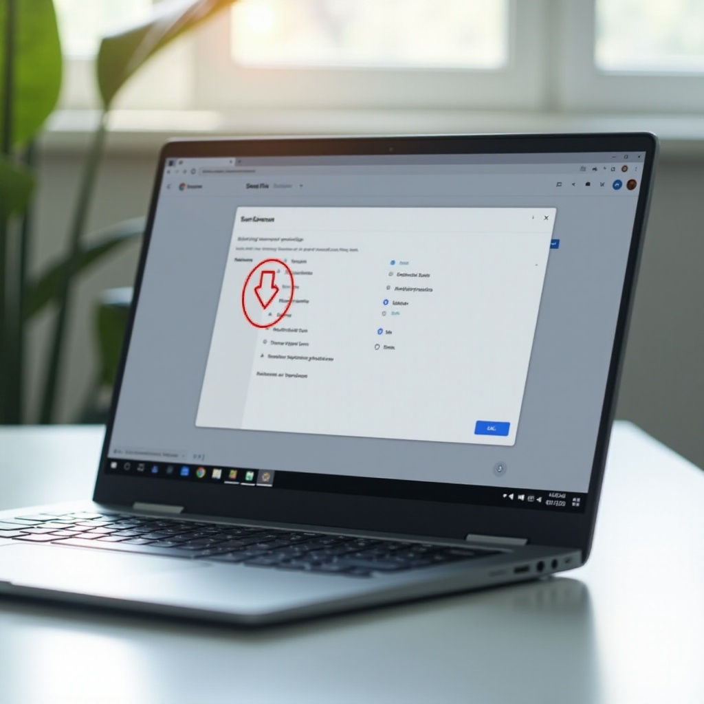выключить красный круг курсора на Chromebook