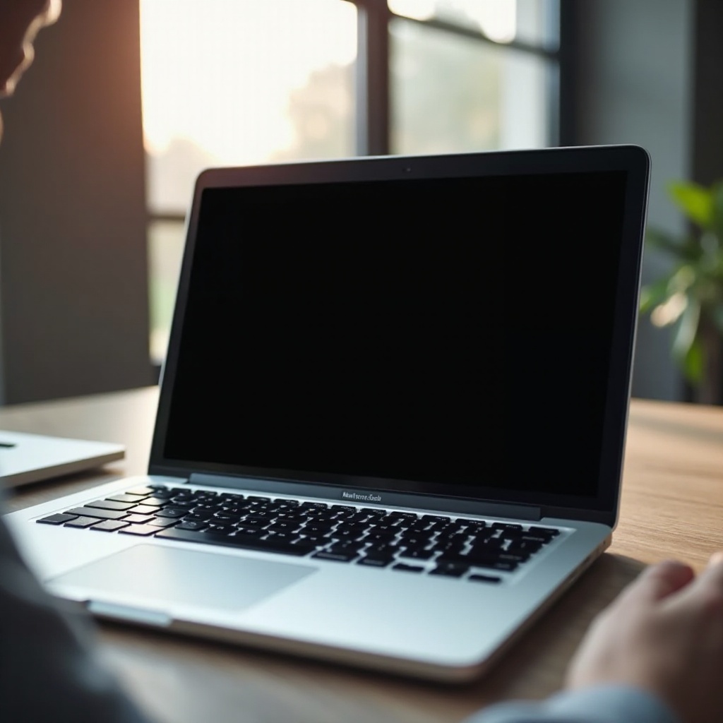 macbook air černá obrazovka s kurzorem