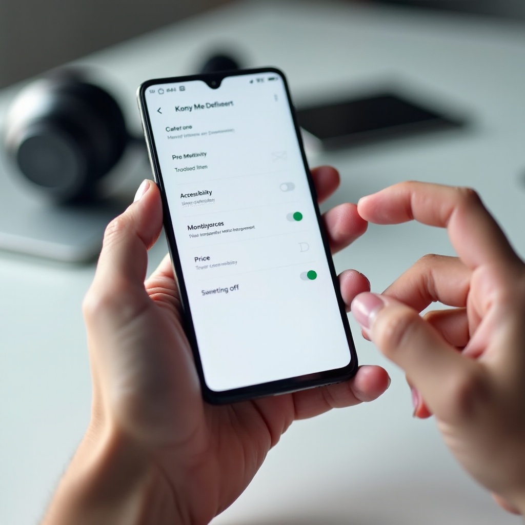 wyłącz dostępność w systemie Android