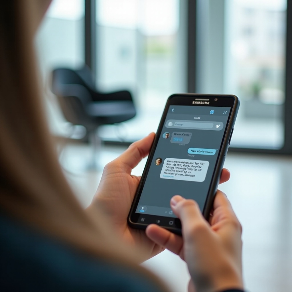 jak opuścić czat grupowy na Samsungu